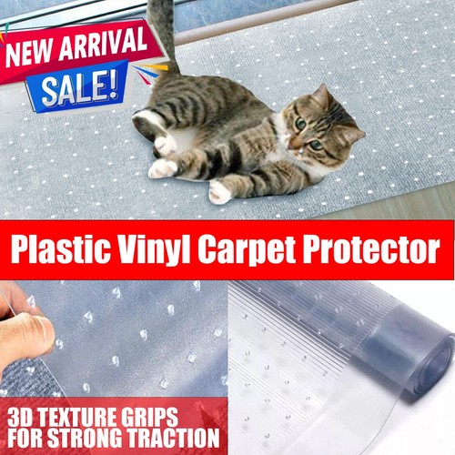 Non slip clear vinyl floor - clear,