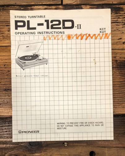 Pioneer 12d mk2 record - pioneer, pl-12d