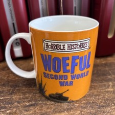 HORRIBLE HISTORIES WOEFUL SECOND WORLD WAR ceramic mug free post U.K.  