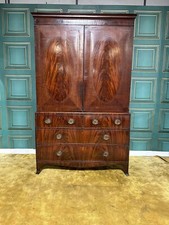 Mahogany Linen Press - 19th Century