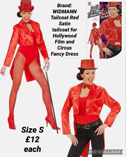 Widmann red satin tailcoat - red,
