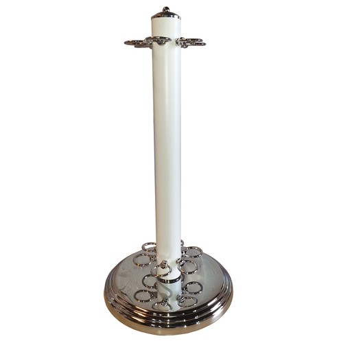 White and chrome free standing - and,