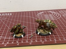 Warmachine Hordes Circle Orboros Warlock Kaya the Moonhunter and Laris Metal