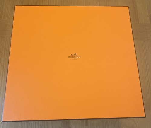 Hermes large empty box orange - box,