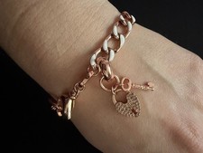 FOSSIL Crystal Lock & Key Rose