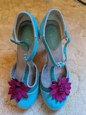 Ruby Shoo Size 6 Turquoise And Deep Pink Shoe
