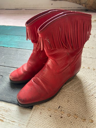 Vintage step into stirrups red - into,