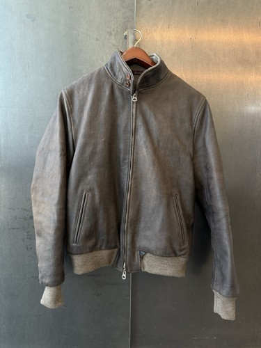 Men leather bomber - men's,