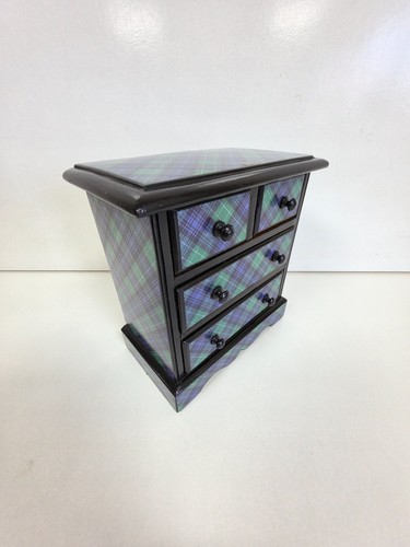 Tartan ware chest - miniature, /