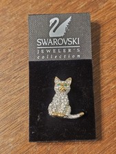 Swarovski pave crystal cat - swarovski,
