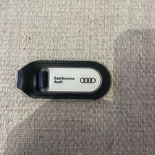 Genuine Audi Dealership Keyring Metal And Leather Audi Badge And Rings