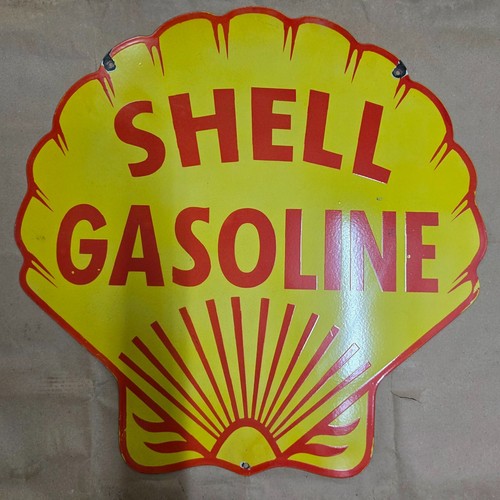 Shell gasoline porcelain - shell,
