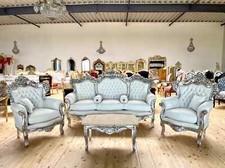 Sofa Set White French Louis