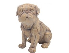 NEW Driftwood Dog Resin Statue Ornament Home Décor Gift Unique Animal Figurine