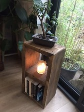 Solid wooden side end table - wooden,