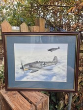 framed picture of 2 german planes