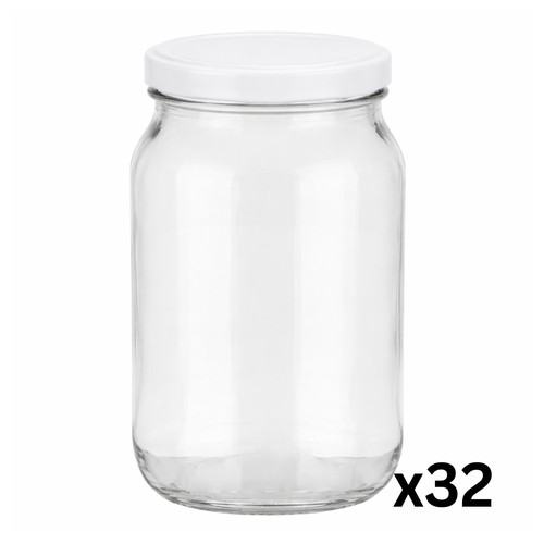Glass jars 900ml with lid - jars,