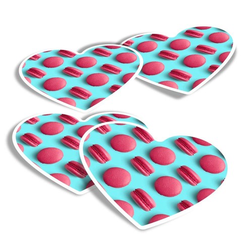 Heart stickers pink - 4x,