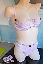 Bas Bleu PEEK A BOO Pink/Black U/W Preformed Petal Shaped Quarter Cup Bra
