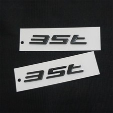2x 35t Black Glossy Plastic Badge Emblem Decal Sticker Motor Turbo AWD Hatchback