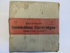 empty vintage war-time issue cartridge box shell  eley kynoch nobel