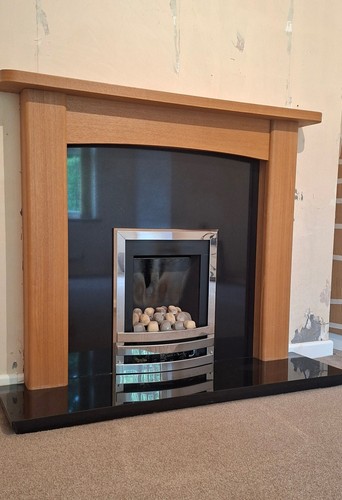 Wood fireplace surround black - wood,