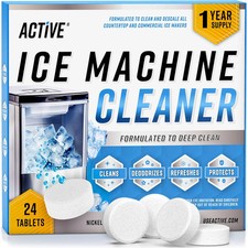 ACTIVE Ice Machine Cleaner Maker Descaler - 24 Clean Tablets Compatible with... 
