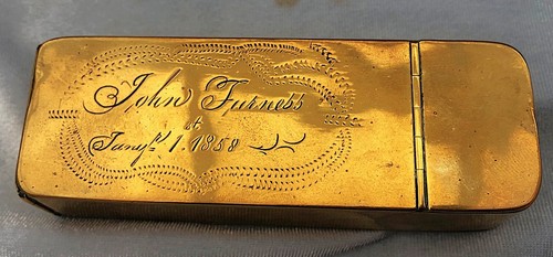 Scarce 1858 antique - , brass