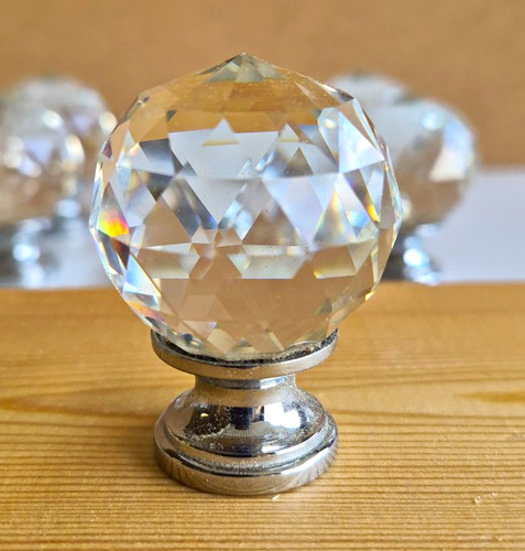 Clear round glass - clear,