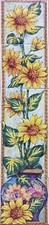 Sunflowers Ceramic Tile Mural Decorative 5 Tiles 75 cm x 15 cm Fireplace Panel