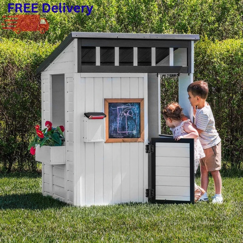 Wooden outdoor playhouse - outdoor, kids