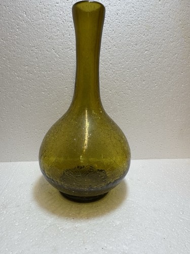 Vintage crackle glass bottle - crackle,