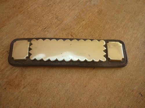 Vintage brass and - and, leather