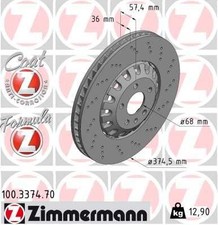ZIMMERMANN 100.3374.70 Brake