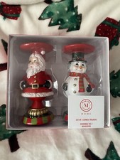 2 Large Candle Holders Vintage