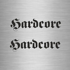 Hardcore Decal Lettering Sticker Motorcycle Tank Lettering.