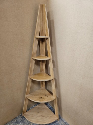 Solid oak corner shelving - oak,