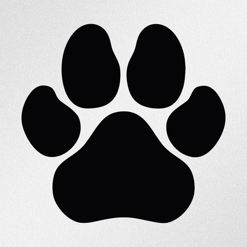 Paw print dog - cat, laptop