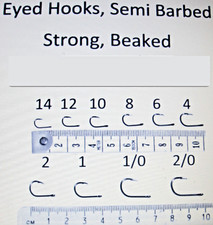 Eyed Barbed Fishing Hooks All