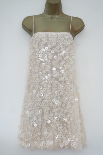 Cream floral sequin - cream,