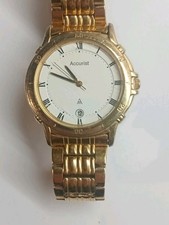 Mens Vintage Accurist Watch Working Battery In Used Condition