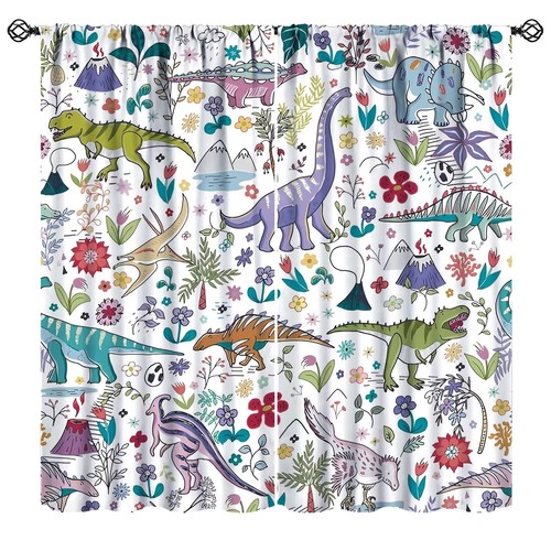 Cartoon dinosaur curtains - curtains, for