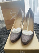 Beautiful Christian Louboutin Elisa 85 Glitter Heels 4.5