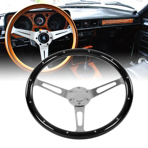 Black 15inch classic steering - 15inch,