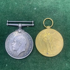1914-18 WW1 Medal Pair Awarded