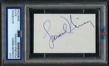 Leonard Nimoy signed autograph 2x3 Cut Actor Spock Star Trek PSA Slabbed