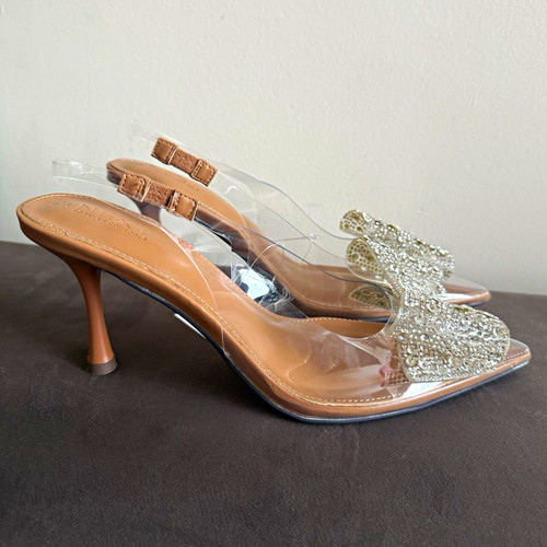 Next beige clear - clear, slingback