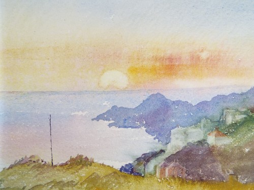Original watercolour marine - watercolour, 'marine