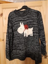 Bonmarche West Highland Terrier Winter Jumper Size L