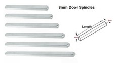 8mm Replacement UPVC and Door Handle Spindle Plain Bar Various sizes Solid Steel